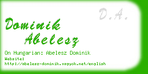 dominik abelesz business card